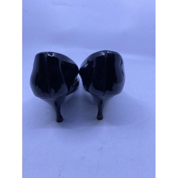 Salvatore Ferragamo Black Ribes Open Toe Bow Pumps Size Us - Picture 2 of 12